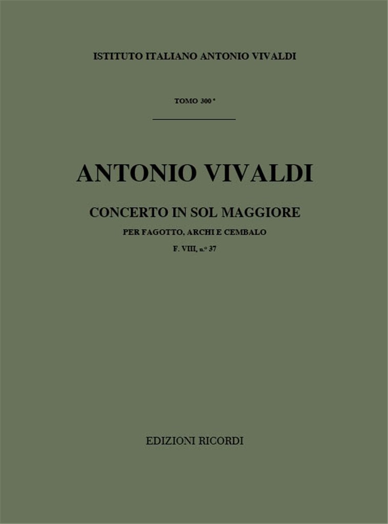 Concerti Per Fg., Archi E B.C.: In Sol Rv 494